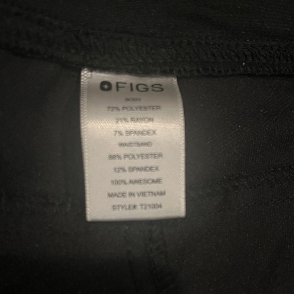 Figs Black Drawstring Pants - Picture 2 of 5